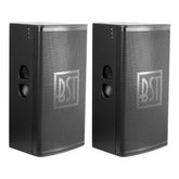 2x BST BMT315 Active 3-Way 15" 800W RMS Speaker Box with DSP & Triple Class D Amplification